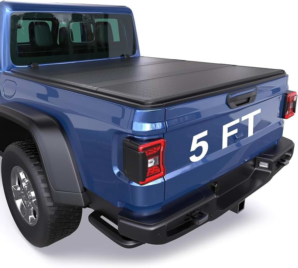5FT Tri Hard Frp Tonneau Cover Compatible for 2020-2026 Jeep Gladiator