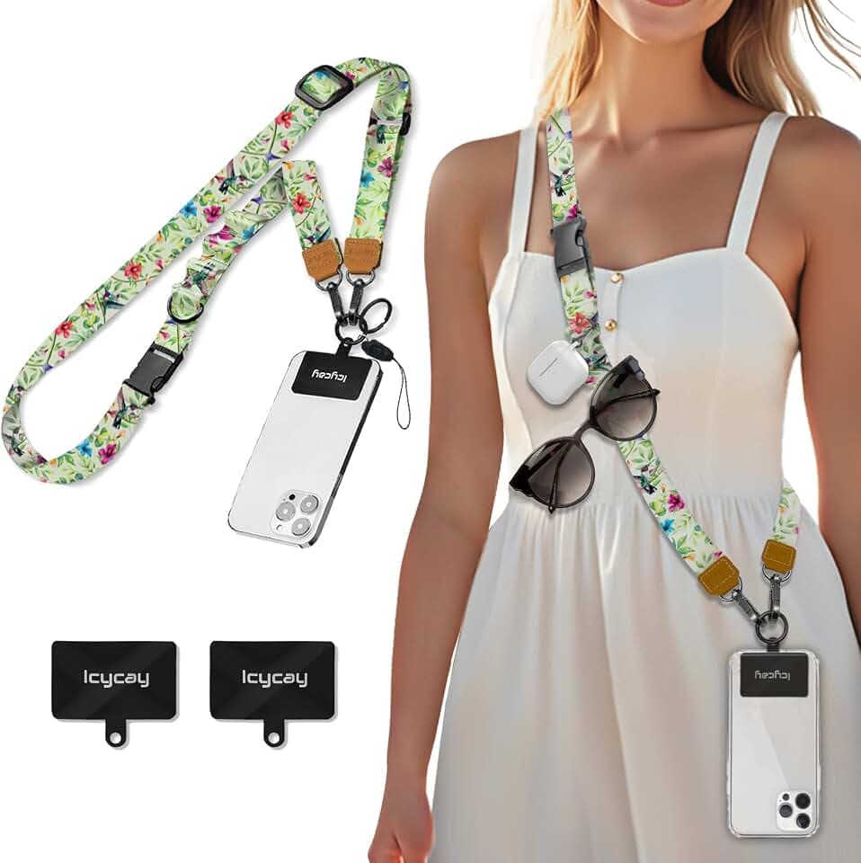 Icycay Phone Lanyard Crossbody Strap Neck Adjustable Teacher Women Birds