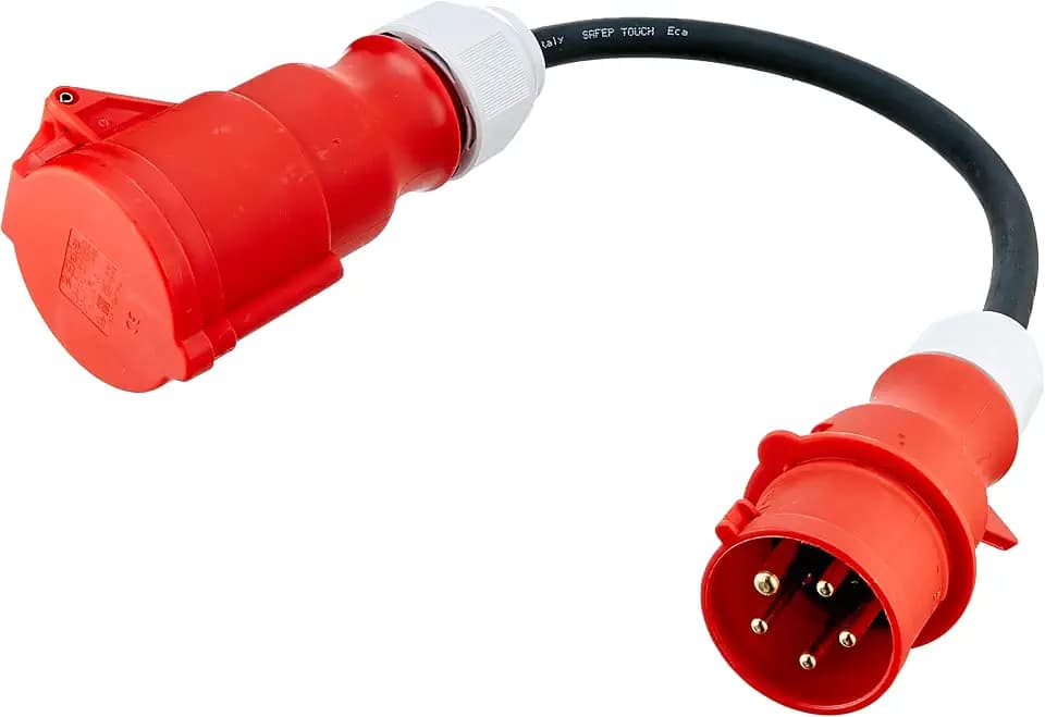 UNITEC CEE Adapterleitung, 16/32A 0.5 m Kabel, H07RN-F5G2.5qmm