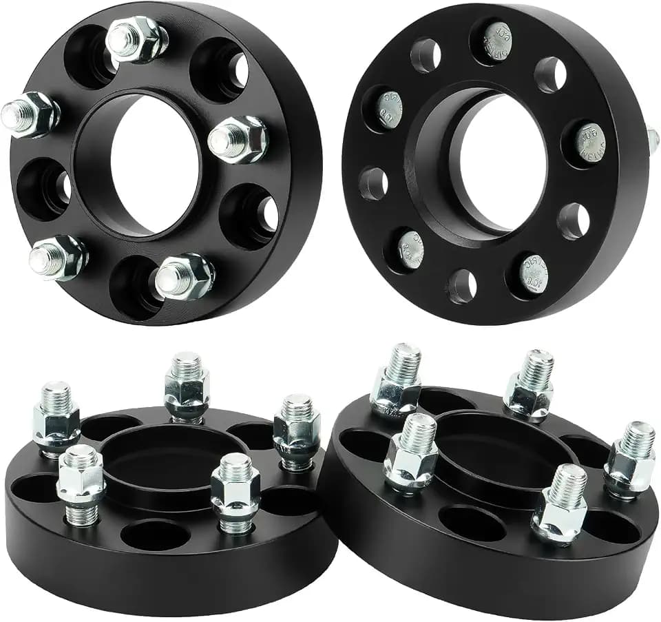 Youxmoto 4PCS 5x4.5 1.25 inch Wheel Spacers Fit for Ford Explorer 2020-2023, Mustang 2015-2023, GT 2017-2020, for Lincoln Aviator 2020-2023, 70.5mm Bore Wheel Adapters with 14x1.5 Studs