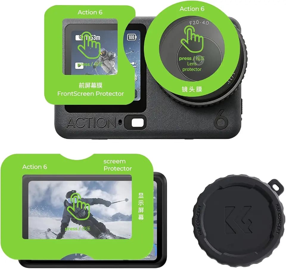 K&F CONCEPT 1Pcs AR Anti-Reflective Screen Protector for DJI Osmo Action 6