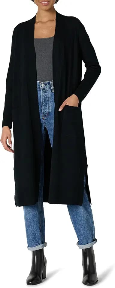Amazon Essentials Women's Regular-Fit Lightweight Soft Duster Length Cardigan Sweater