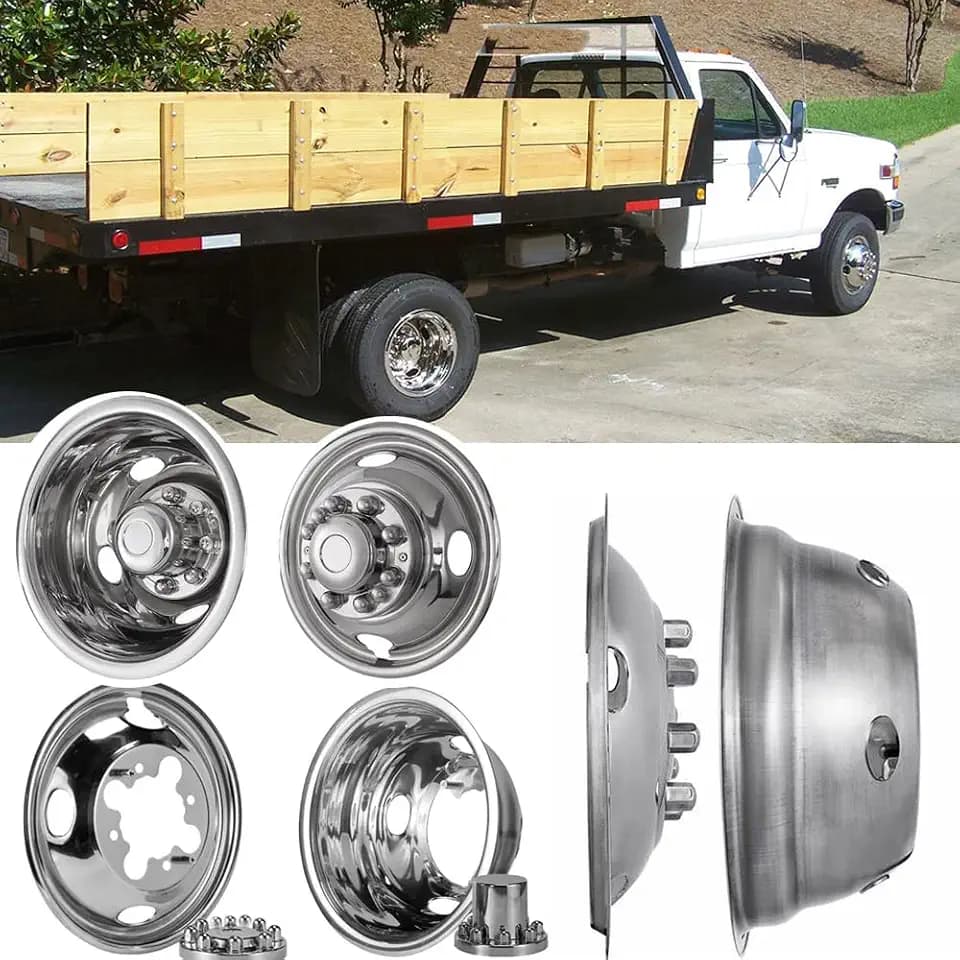 4pcs 16" Dually Wheel Simulators for Ford F450 1988-1998 10 Lug Hub caps