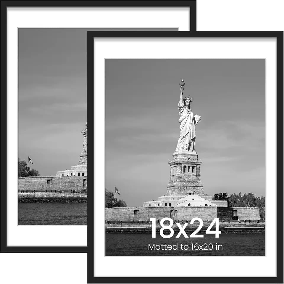 ENJOYBASICS 18x24 Poster Frame, Wall Gallery Frames Set of 2, Black