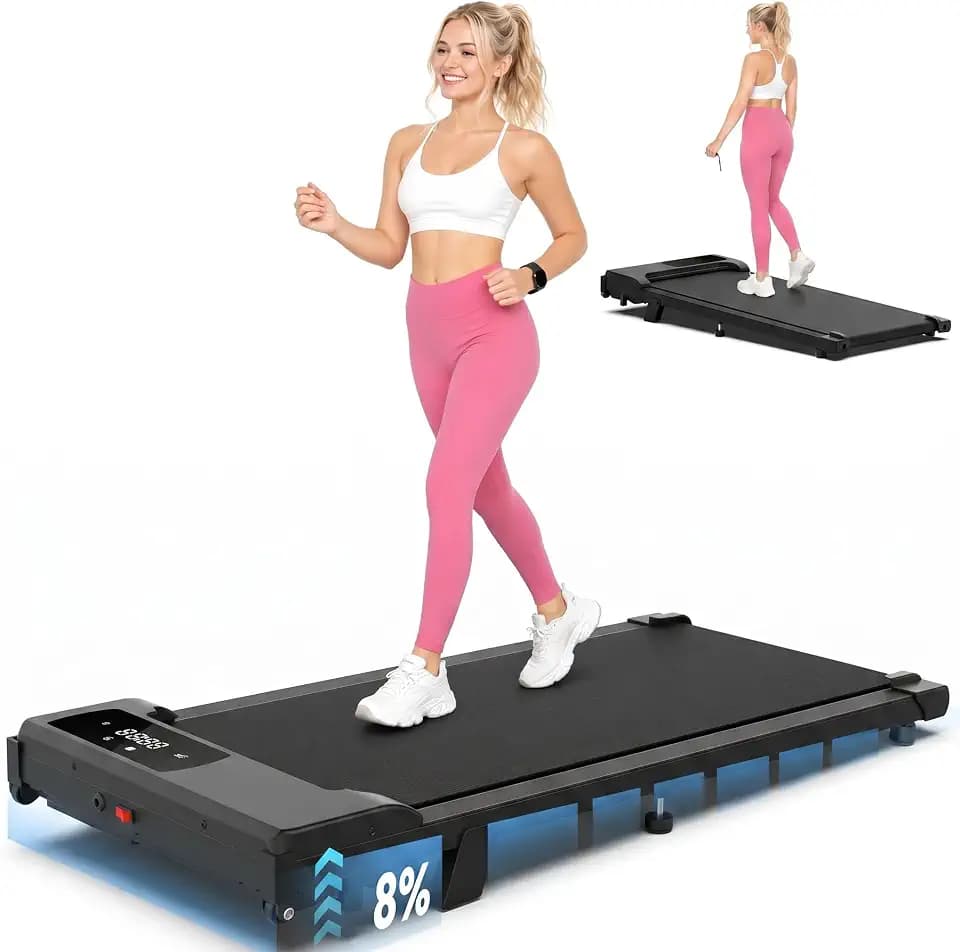 ANCHEER Under Desk Walking Pad Treadmill for Home Office with Incline