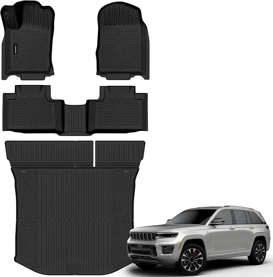AUXKO Floor Mats Cargo Mat for Jeep Grand Cherokee 5 Seats 2011-2021