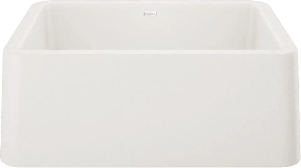 BLANCO 402313 IKON SILGRANIT Apron Front Kitchen, Truffle Farmhouse Sink, 27" L x 19" W, White