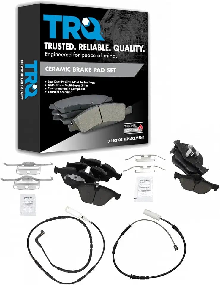 TRQ Front and Rear Ceramic Brake Pad Set