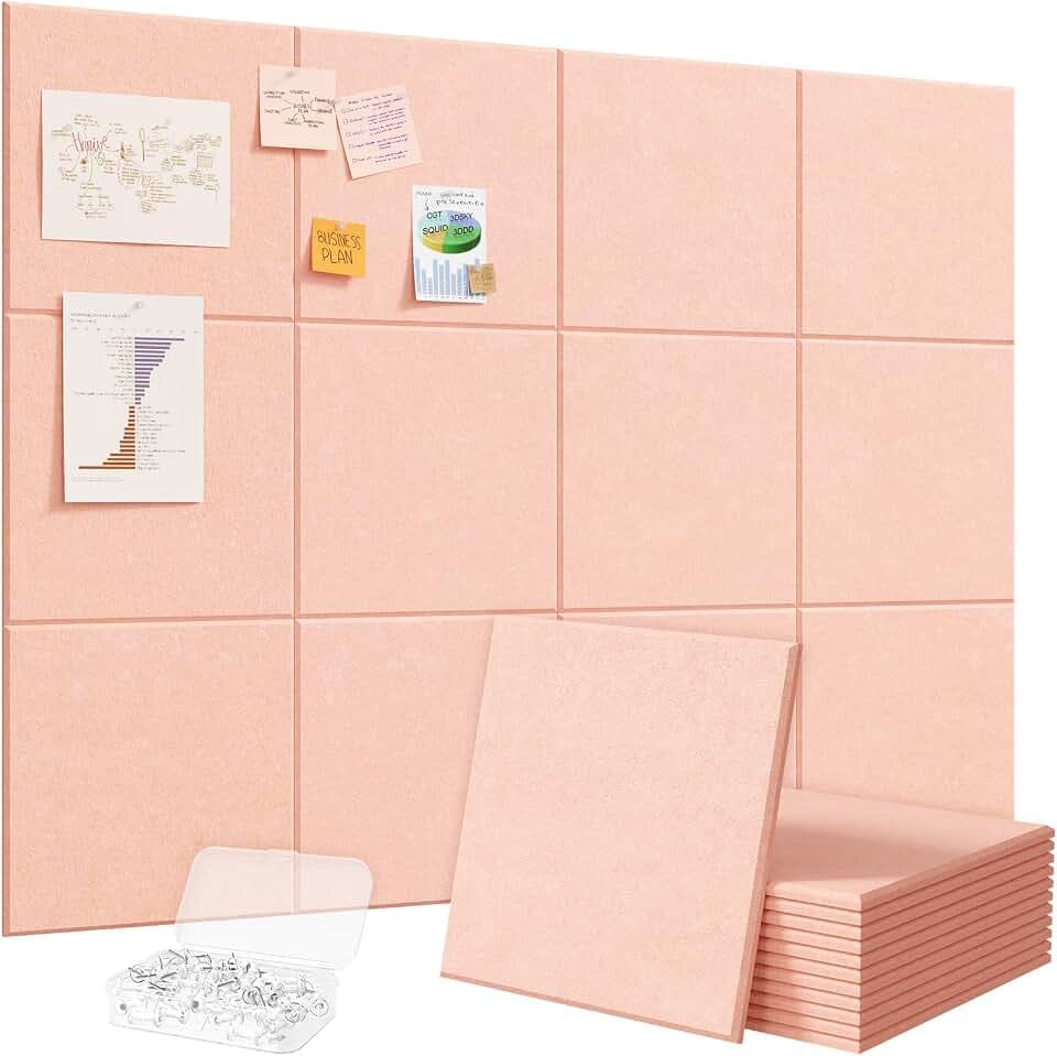 Lifewit Felt Bulletin Board with Self-Adhesive, 48"x 36" - 12 Pack