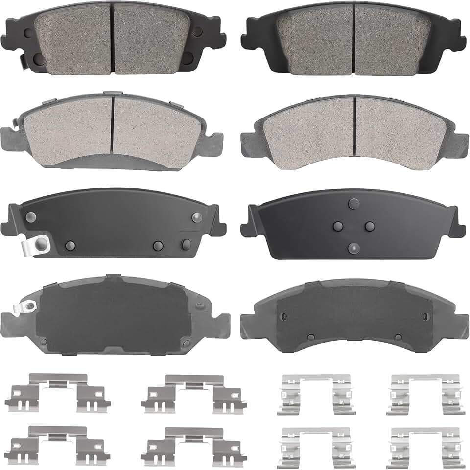 Front & Rear Brake Pads for Silverado 1500/GMC Sierra/Suburban 14-20, 8PCS