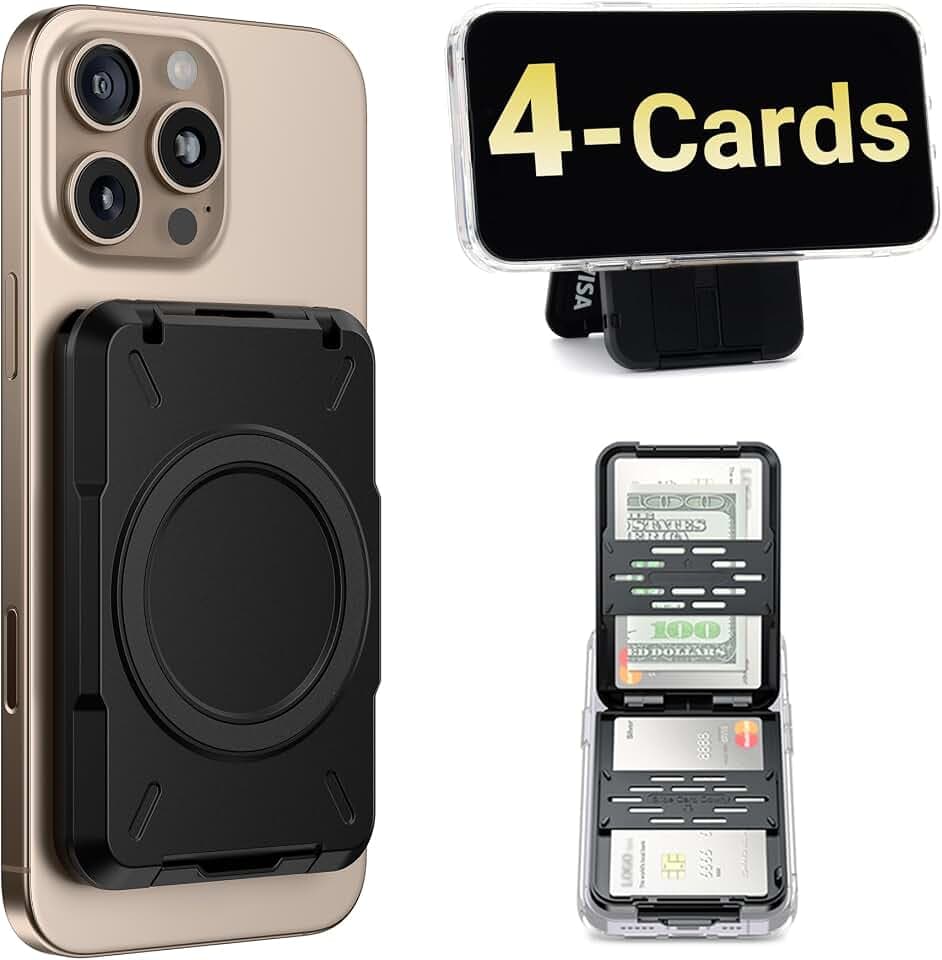 PROfezzion Double Sided Magnetic Wallet 4-Card Holder for MagSafe iPhones