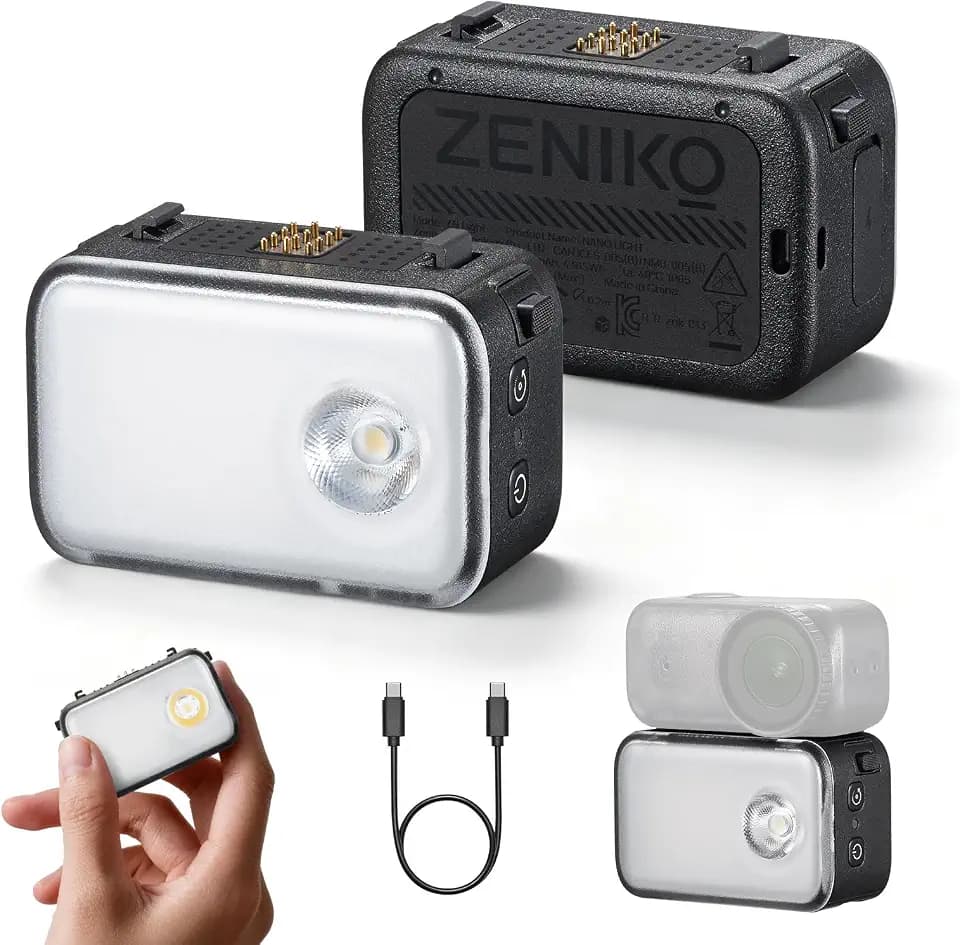 ZENIKO ZN Light Mini LED Action Camera Video Light for DJI Osmo Nano