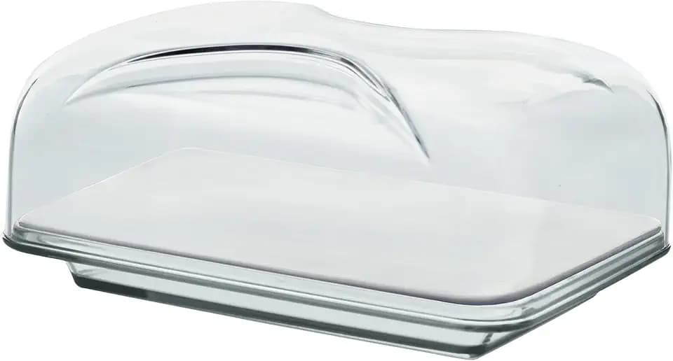 Guzzini - Gocce, Rechteckige Käseglocke - Transparent, 25,5 x 18 x h11,5 cm - 27010000