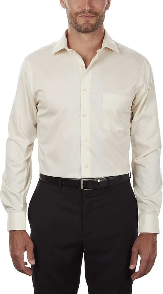 Van Heusen Mens Tall Fit Dress Shirt Flex Collar Stretch Solid (Big and Tall)
