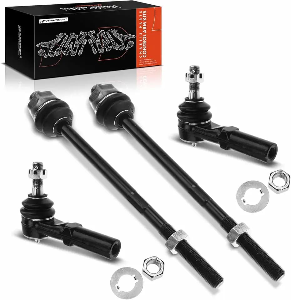 A-Premium Front Inner & Outer Tie Rod End Kit Fix Uneven Tire Wear