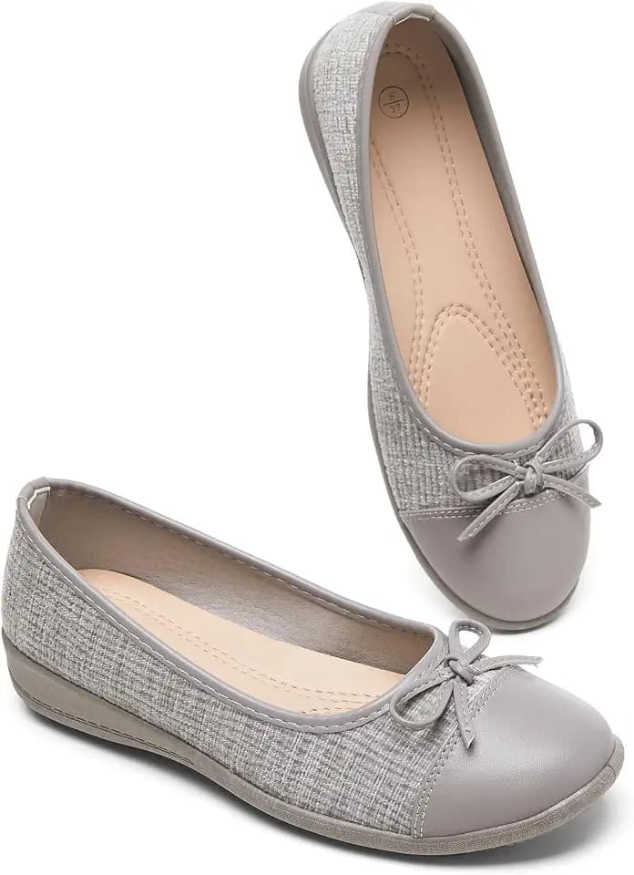 Women's Ballet Flats Low Wedge Closed Toe Dressy Flats Business Office Work