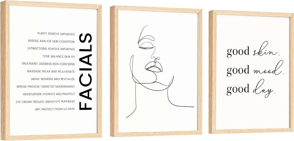 Ästhetische Definition Leinwand Kosmetikerin Hautpflege Spa Zitat Wandkunst Salon Beauty Spa Poster Drucke Kosmetikerin Zitate Wandkunst Schwarz und Weiß Bilder Minimalistische Line Art 30,5 x 40,6 cm
