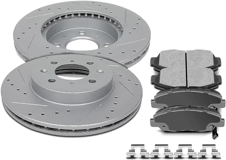SCITOO Brake Kit Front Brake Rotors and Ceramic Brake Pads:3295;D465