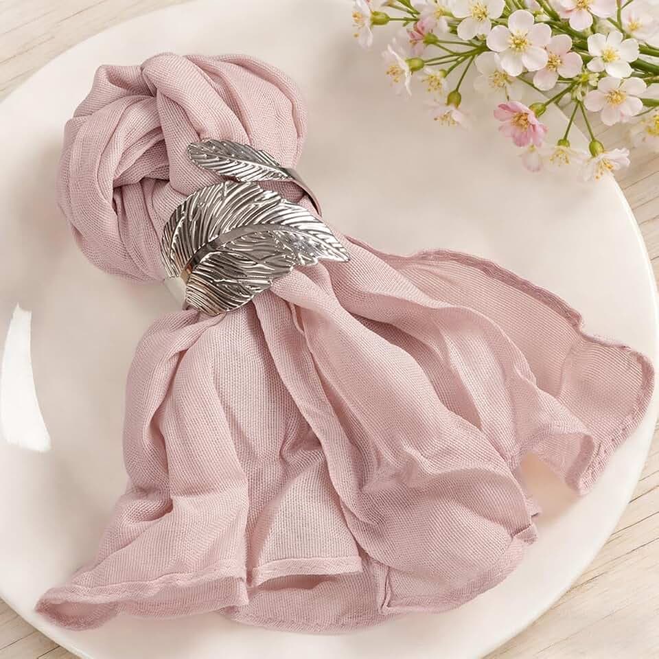 Cloth Napkins Set of 60 21"x21" Reusable Cheesecloth Napkins Dusty Pink