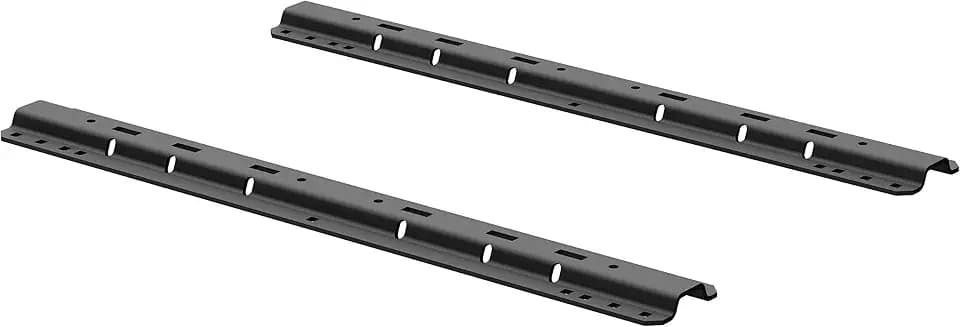 CURT 16204 Universal 5th Wheel Base Rails, 25,000 lb, Carbide Black