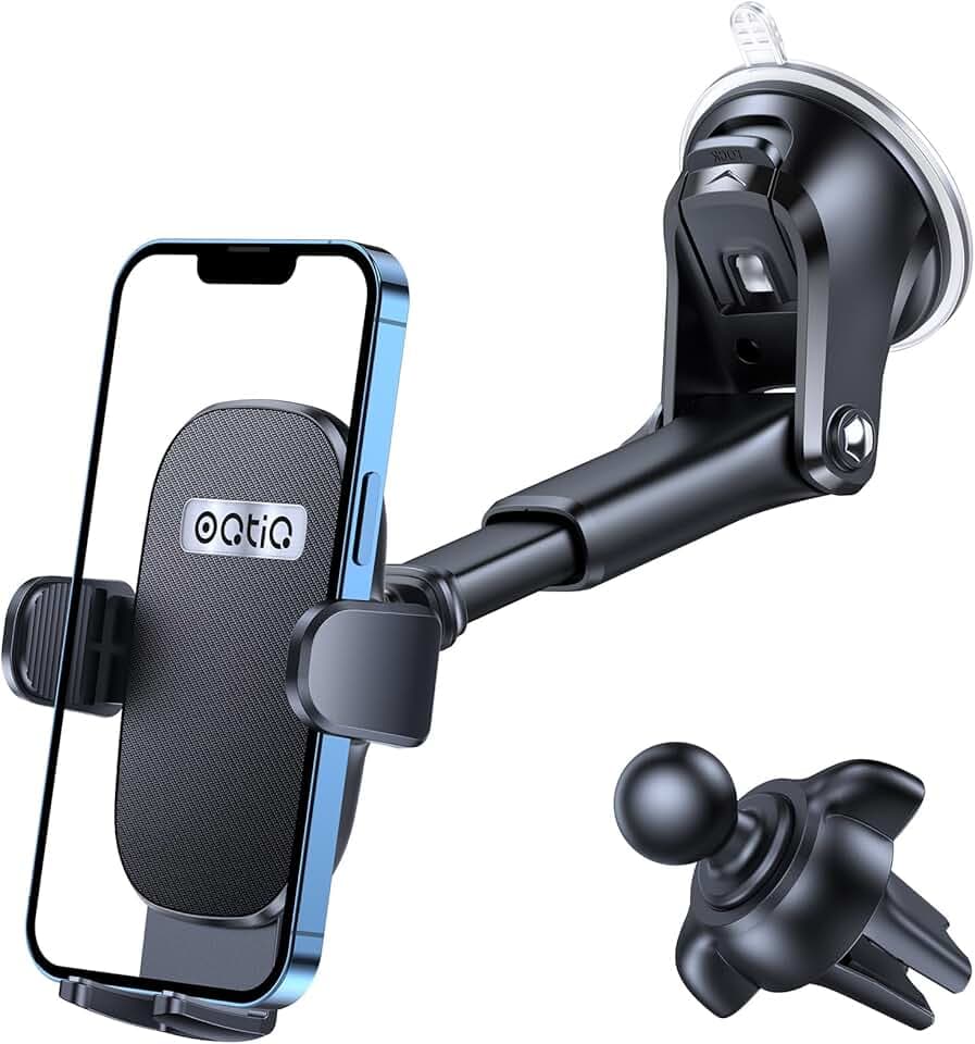 OQTIQ Handyhalterung Auto【Stärkst Saugnapf & Lüftungsclip】 3-in-1