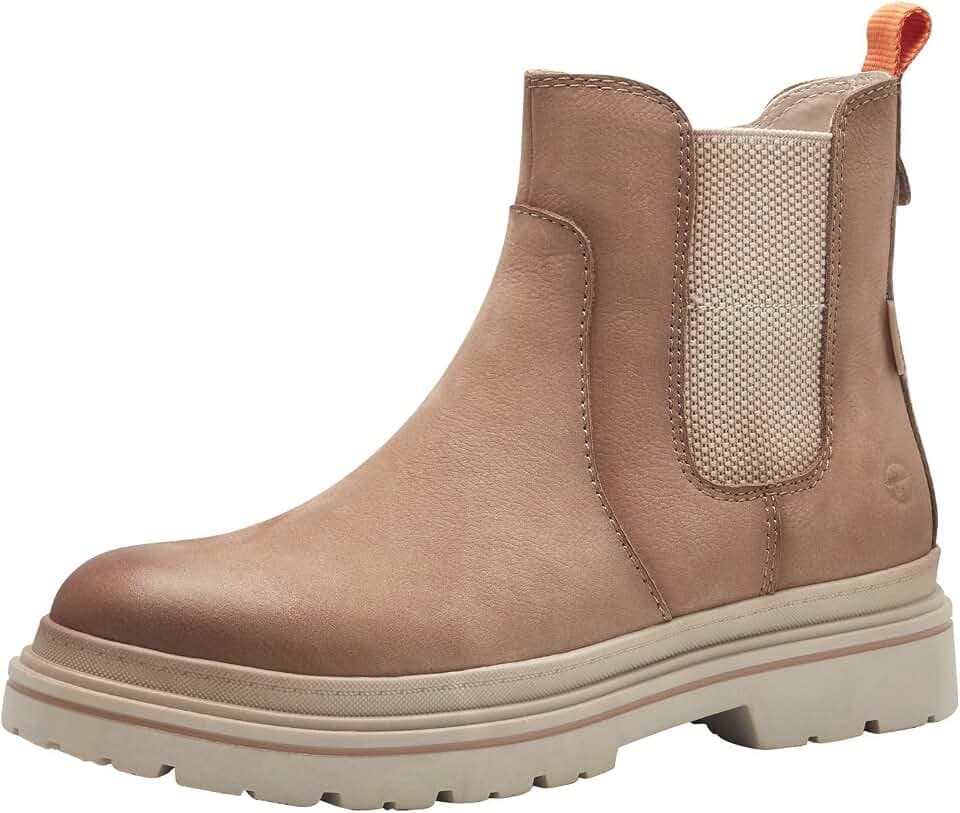 Tamaris COMFORT Damen Winterstiefel ohne Absatz aus Leder Wasserabweisend
