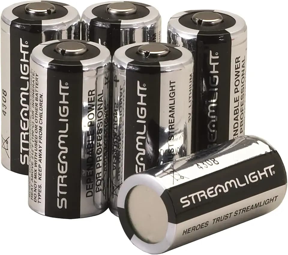 Streamlight 85180 3V Batteries, 6-Pack, Black