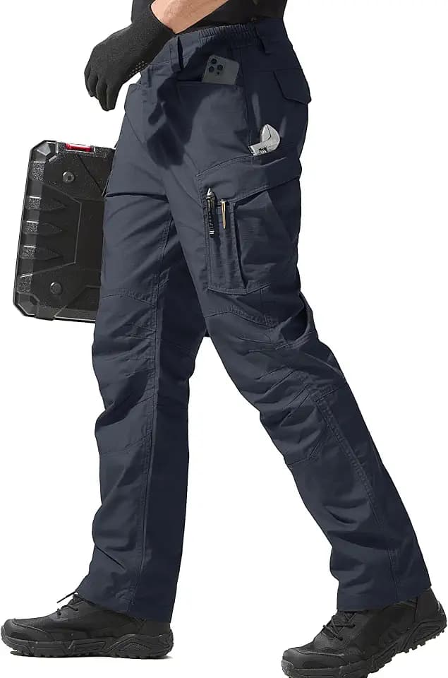 FREE SOLDIER Arbeitshosen Männer Cargohosen Herren Entspannte Passform Taktisch für Outdoor Bergsteigen Hosen mit Mehrfach-Taschen