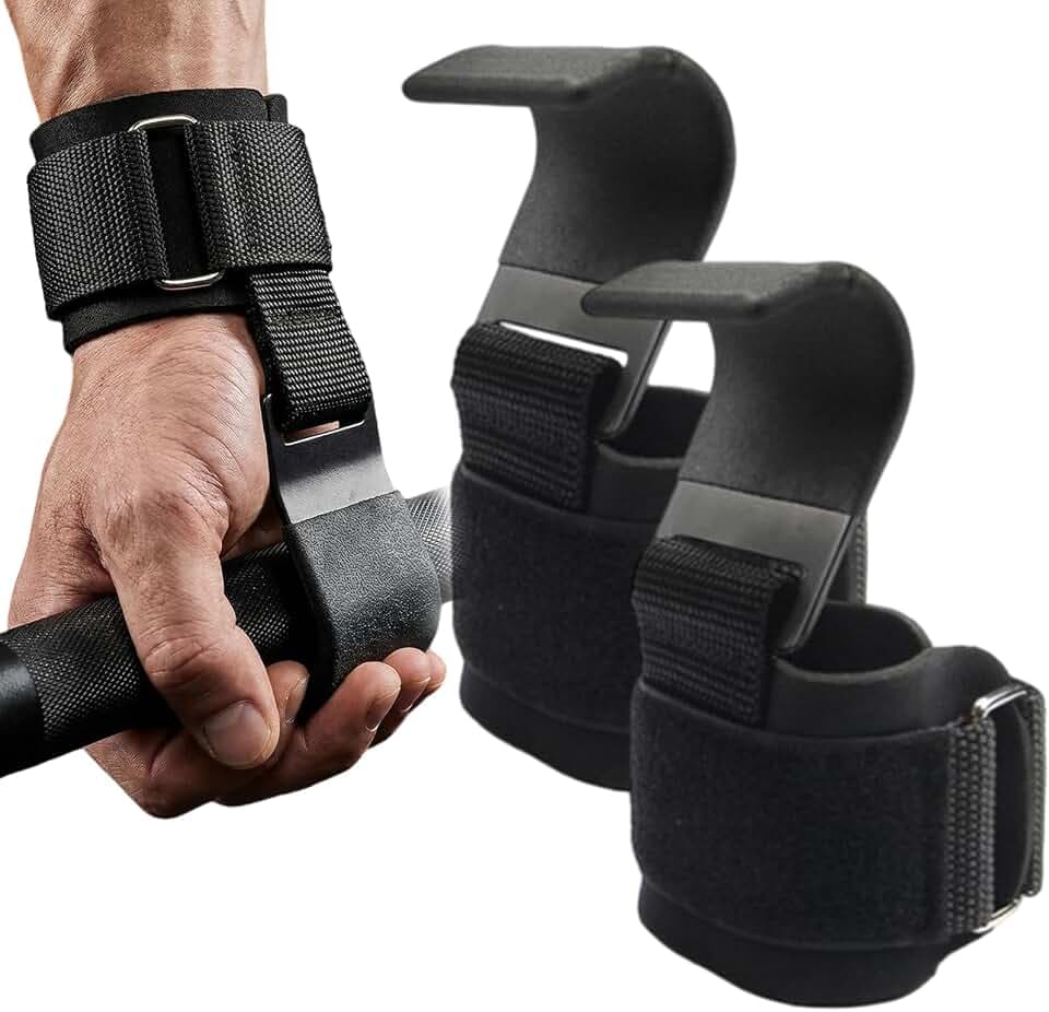 Zughilfen Haken Krafttraining, Lifting Straps für Männer & Frauen, Fitness Powerlifting Weight Lifting Hook, Zughilfe Haken-Gewichtheberhaken Pull Up Zughilfe mit Haken Training für Männer und Frauen