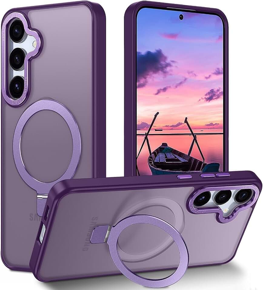 STERKER Designed for Samsung Galaxy S25+ Case Ring Stand, Purple
