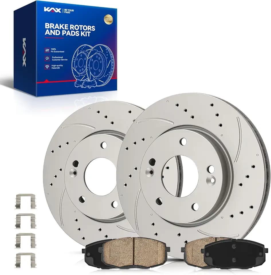 KAX Front Brake Kit Fits 2010-2013 Forte 2.0L, 2010-2013 Forte Koup 2.0L