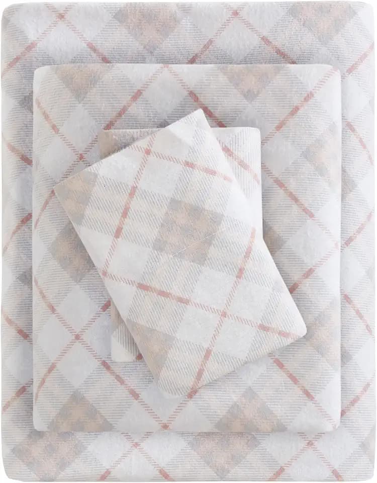Sleep Philosophy Cozy Flannel Sheets 100% Cotton, Twin XL Sheet Set, 3psc