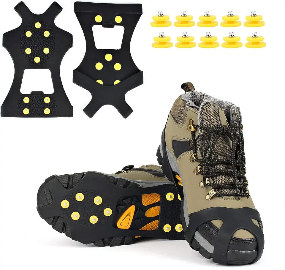 EONPOW Schuh Spikes 1 Paar Schuhspikes Schuhkralle Schuhkrallen EIS Spikes Shoe Spikes Anti Rutsch Sohle EIS Schneekette für Den Stiefel
