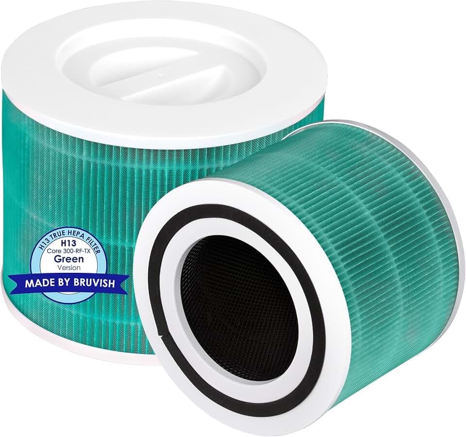 2 Stück Core 300S Ersatz HEPA Filter für LEVOIT Core 300S und Core 300 Luftreiniger, H13 True HEPA Filter, 3-in-1 Luftreiniger Filter, Aktivkohlefilter Core300s Grünfilter, Core 300-RF-TX