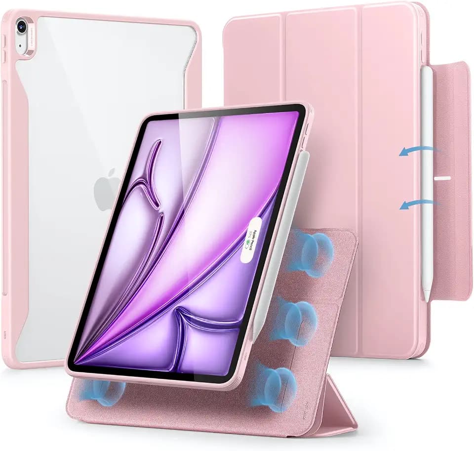 ESR for iPad Air 13 Inch Case M4/M3/M2, Rebound 360 Series, Pink