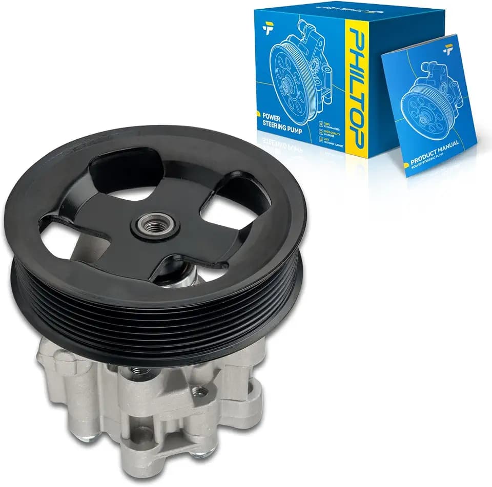PHILTOP 215486 Power Steering Pump Fit For 2007-2021 Tundra 4.6/5.7L,Power Steering Pump with Pulley