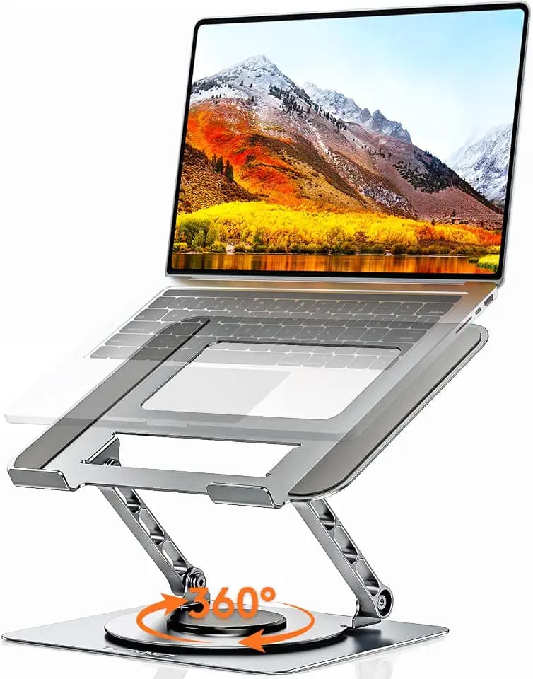 TECKNET Laptop Stand for Desk, 360° Rotating Laptop Stand for 10-17" Laptop