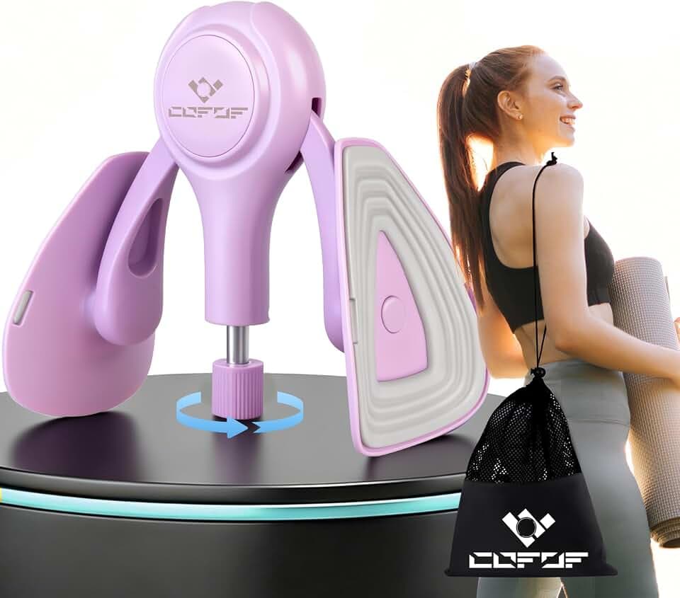 Oberschenkeltrainer, 15-70lb Beckenbodentrainer für Frau, mit Fitnessbänder
