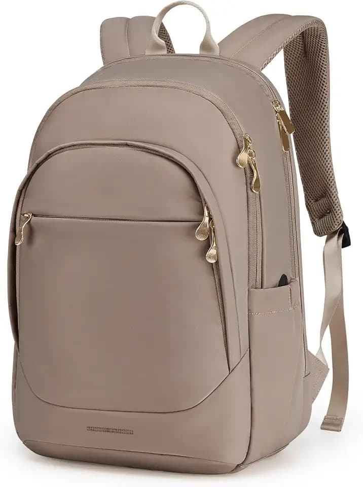 LIGHT FLIGHT Travel Backpack for Women, 15.6 Inch, Champagne