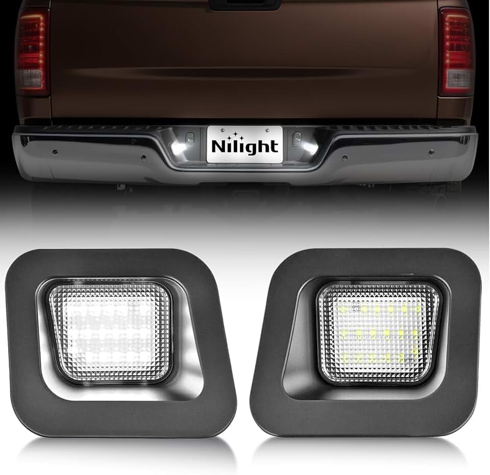 Nilight 2PCS License Plate Lights for 2003-2018 Dodge Ram 1500 2500 3500
