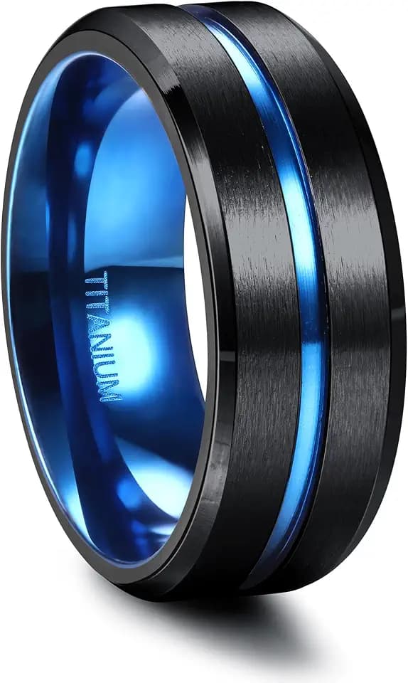 FIOROYAL G23 Titan Ringe Herren 8MM Ringe für Herren 54-70