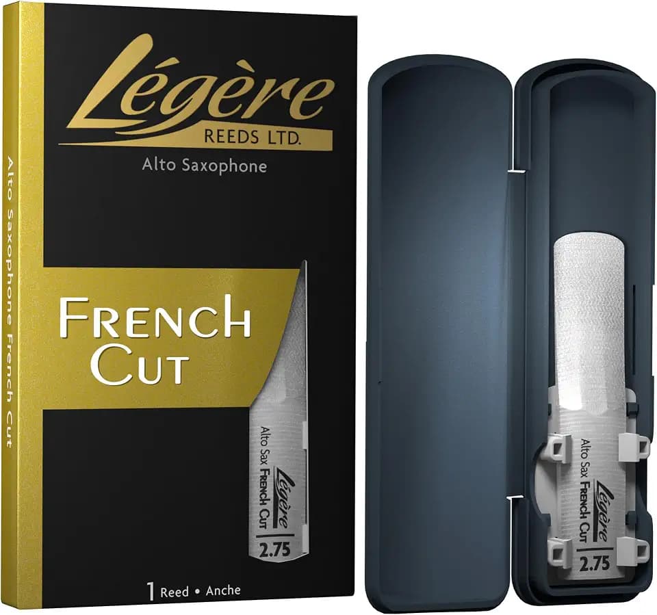Légère Reeds - Altsaxophonblatt, French Cut, Blattstärke 2.75 (ASF2.75) - Hochwertiges synthetisches Holzblasrohr