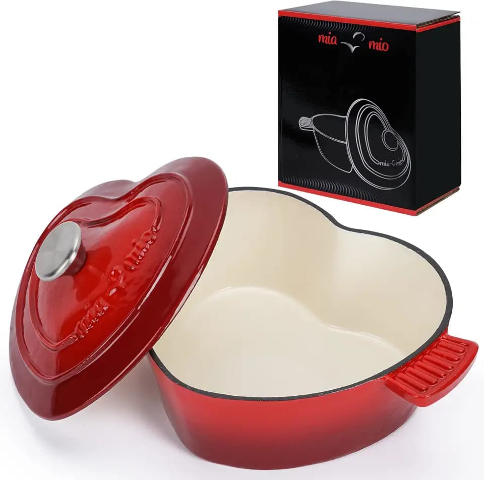 MIAMIO - Emaille Gusseisen Topf in 24 cm (Rot)