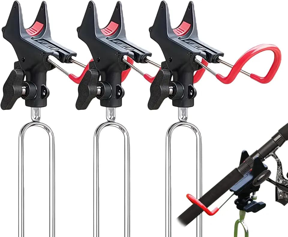 3 Stück Rutenhalter Angel,Verstellbar Hallter Für Angelruten,EdelstahlZ Angelrutenhalter,Edelstahl Universal Ruten,Angelrute Halter Aus Edelstahl Für Flussangeln,Strandangeln,Tragbar,Abnehmbar