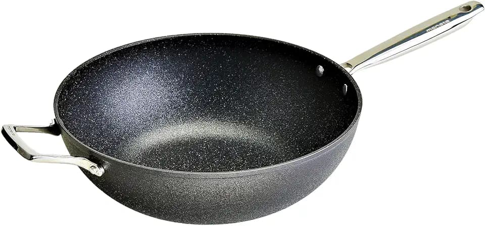 Moneta Wokpfanne aus beschichtetem Aluminium, geeignet für alle Herdarten, 32 cm