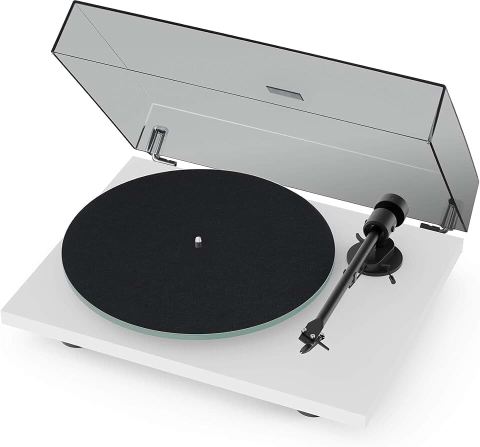Pro-Ject T1 EVO Plattenspieler - Riemenantrieb & Ortofon OM 10, Weiß