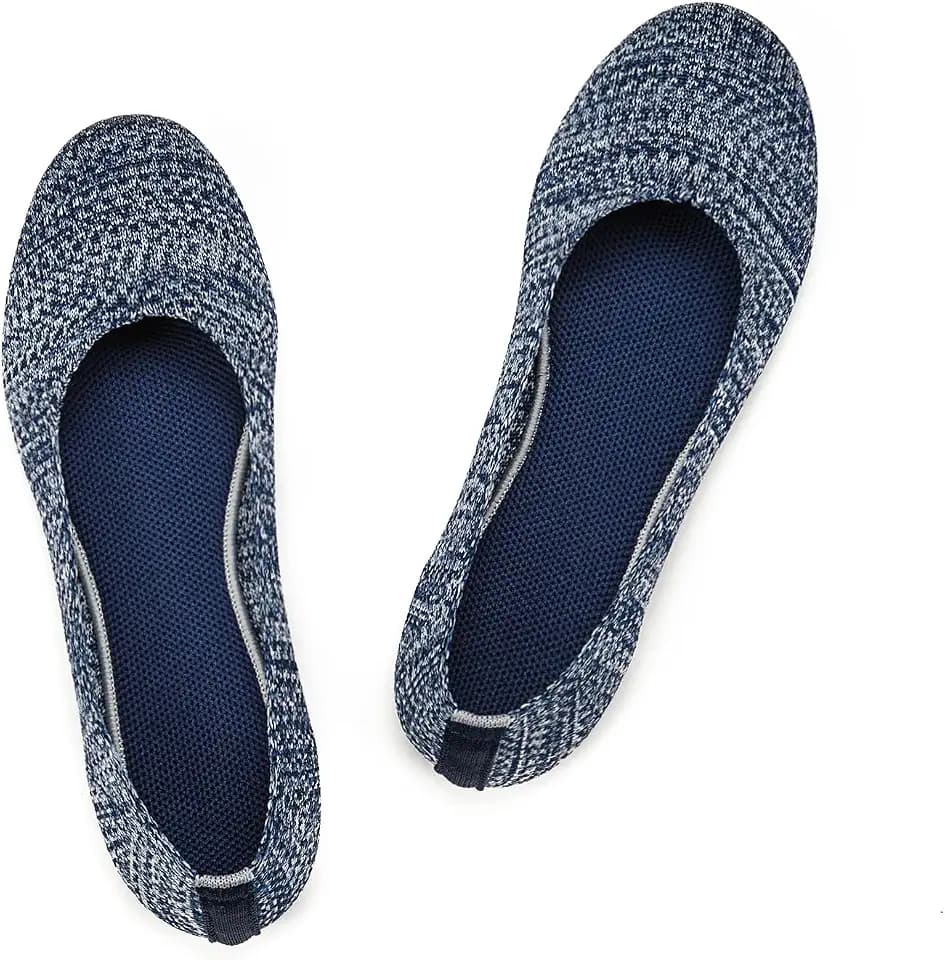 Frank Mully Damen Ballerinas Slip On Knit Kleid Schuhe Pumps Schuhe Runde Zehe