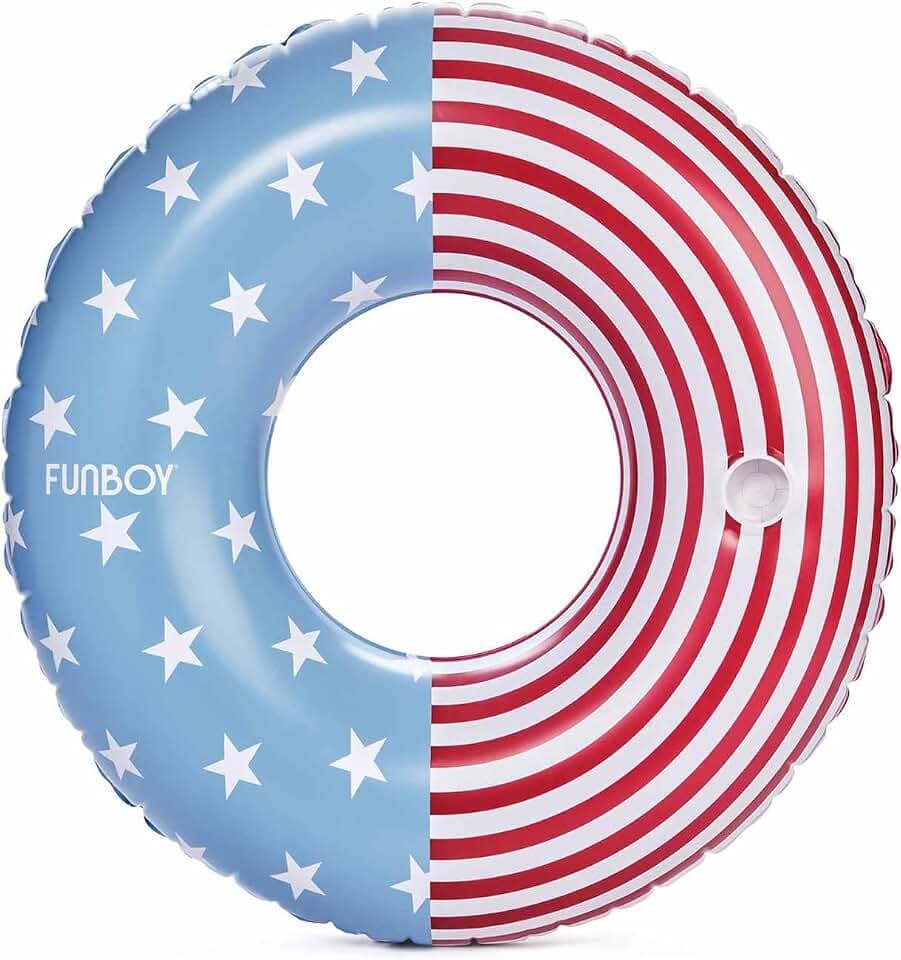 FUNBOY 46" USA Americana Pool Float Inner Tube with Cup Holder