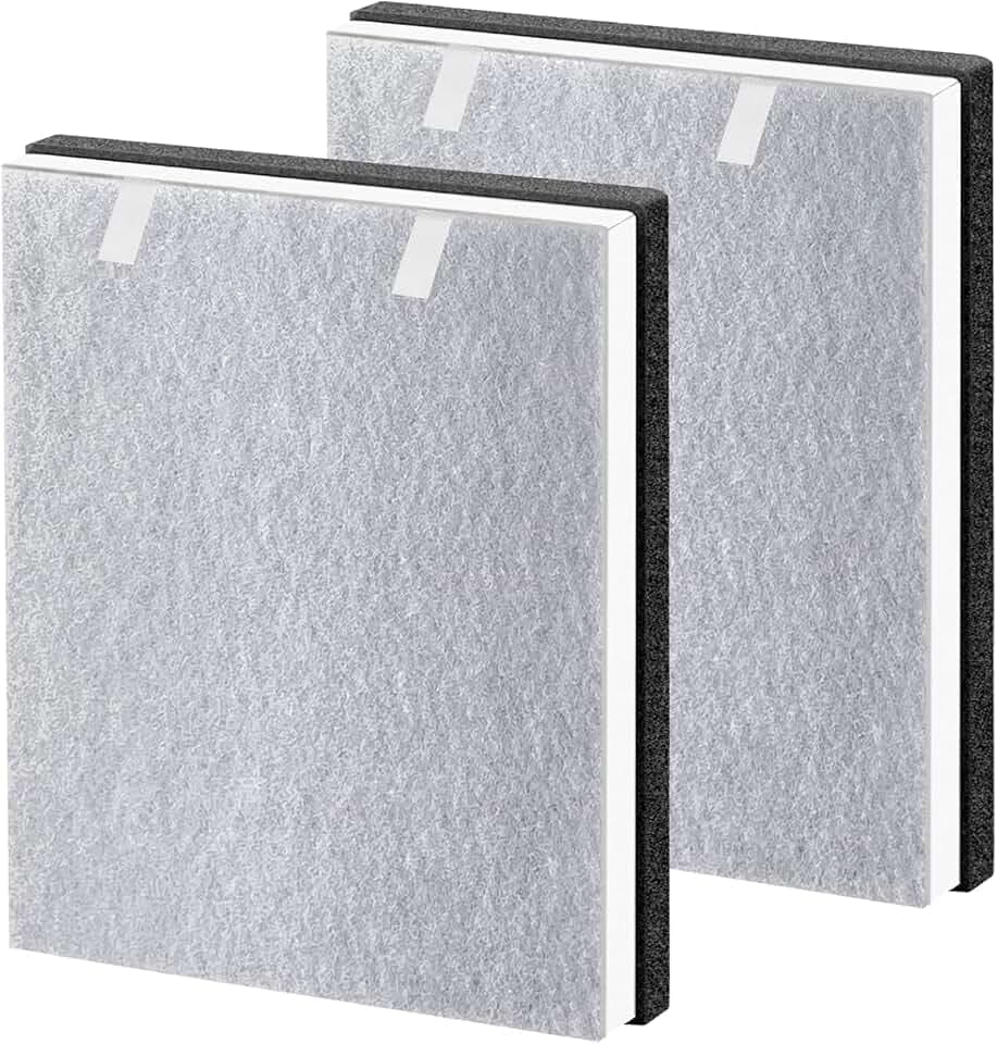 2 Pack Vital 100 True HEPA Replacement Filter Compatible with LEVOIT Vital 100 Air Purifier, H13 and High-Efficiency Activated filter Set, Part Number 100-RF