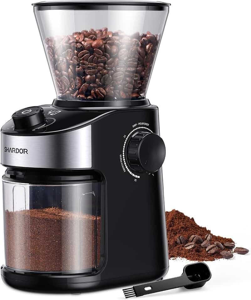 SHARDOR Kaffeemühle Elektrisch mit 25 Mahlgraden, Elektrische Kaffeemühle